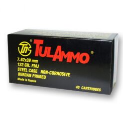 TulAmmo 7.62x39mm 122 Grain FMJ, 40 Rounds UL076203CS