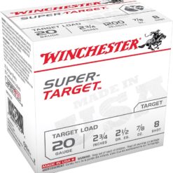 Winchester Super-Target 20 Gauge 2-3/4" 3/4 oz. #8 Shot, 25 Rounds TRGT208